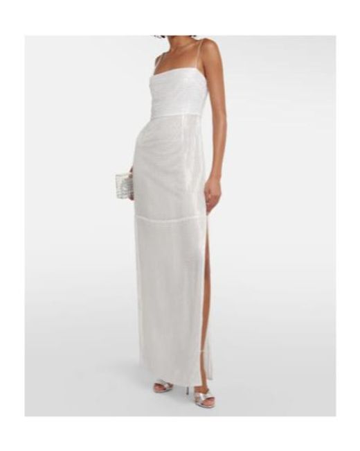Galvan White Bridal Iona Sequined Gown