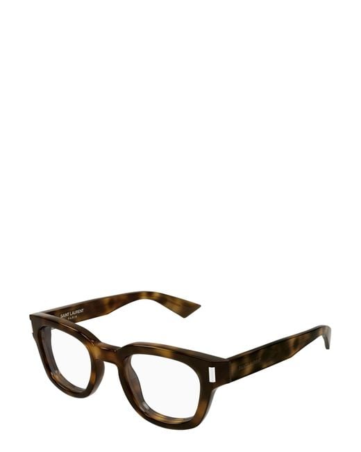 Saint Laurent Black Eyewear Oval Frame Glasses for men
