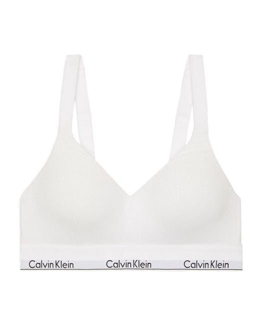 Calvin Klein White Organic Cotton Bralette