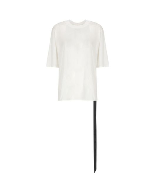Rick Owens White Walrus Tail-Detail T-Shirt