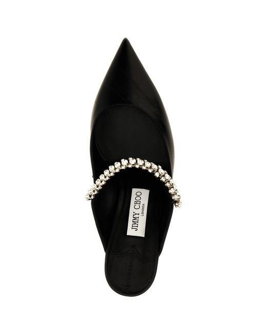 Jimmy Choo Black Bing 65 Embellished Pointed-Toe Mules
