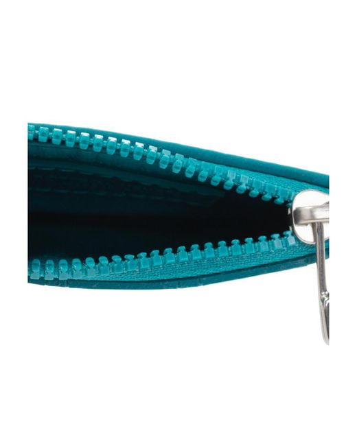 Bottega Veneta Blue Quilted Zip-Up Wallet for men