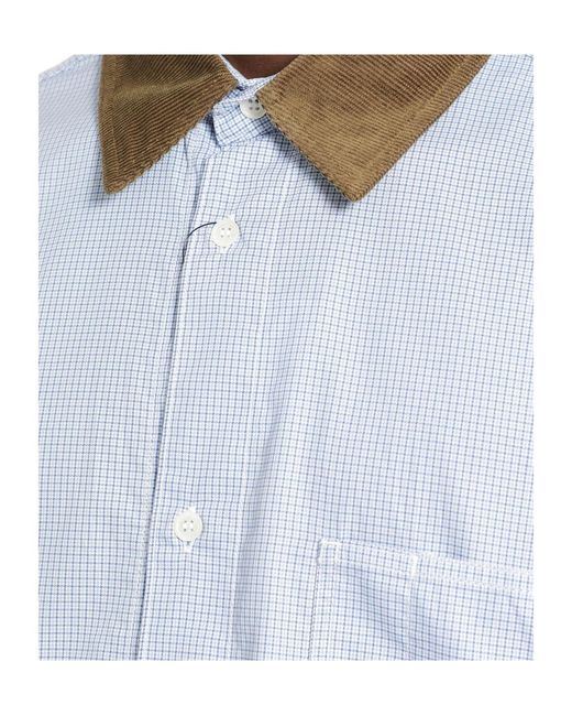 Comme des Garçons White Plaid Shirt for men