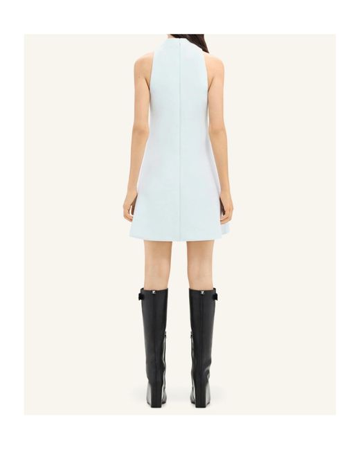 Courreges White Sleeveless Twill A-Line Dress