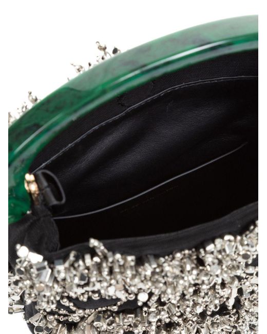 Dries Van Noten Black Embellished Detailed Top Handle Bag
