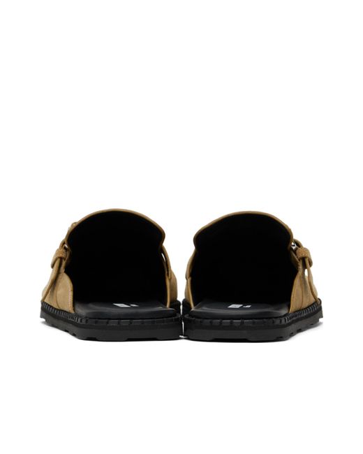 Moschino Brown Round Toe Mules for men