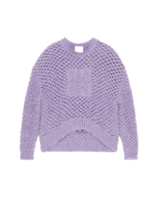 Givenchy Purple 4G Openwork Sweater