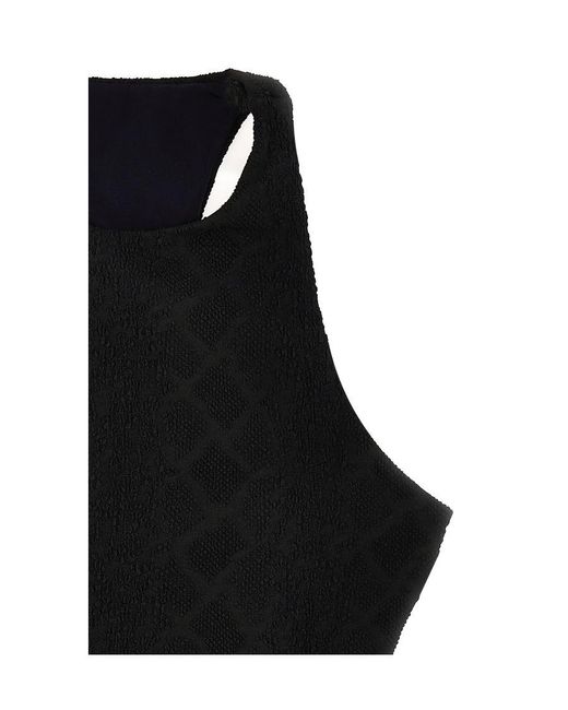 Saint Laurent Black One-Piece Sleeveless Swimsuit