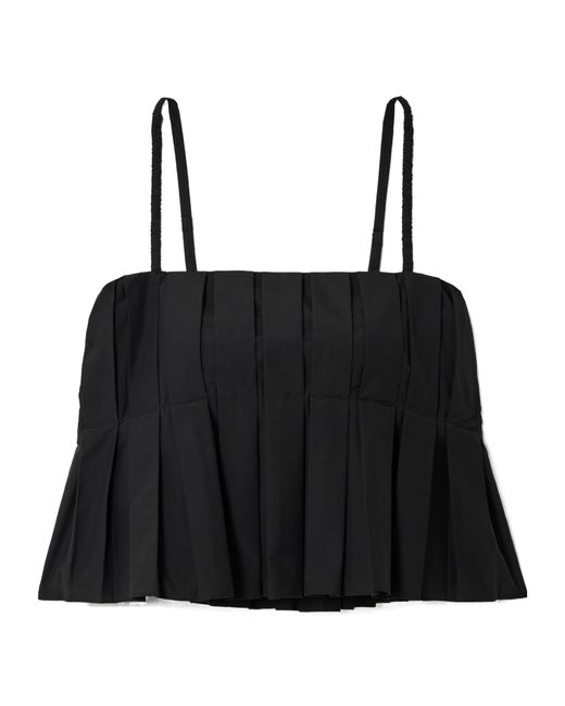 Theory Black Pleated Tank Top