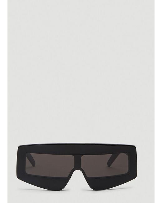 Rick Owens Black Phleg Shield Sunglasses