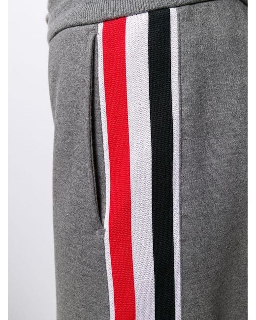 Thom Browne Gray Interlock Rwb Stripe Track Pants for men