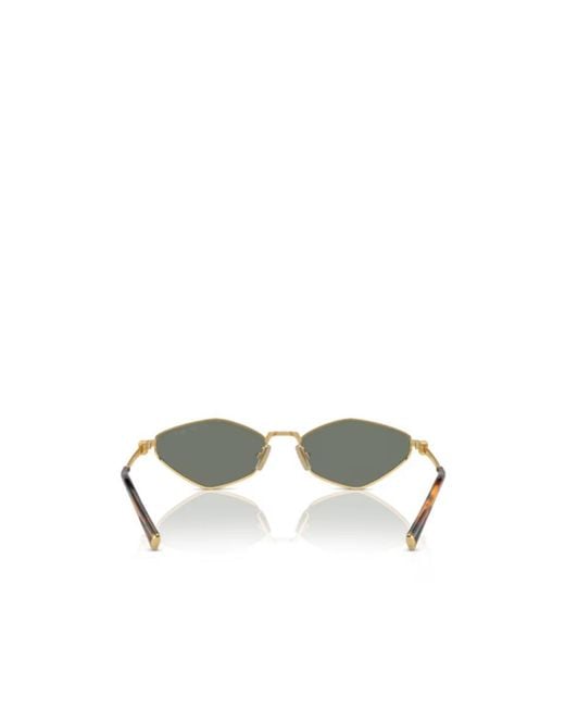 Miu Miu White Geometric Sunglasses