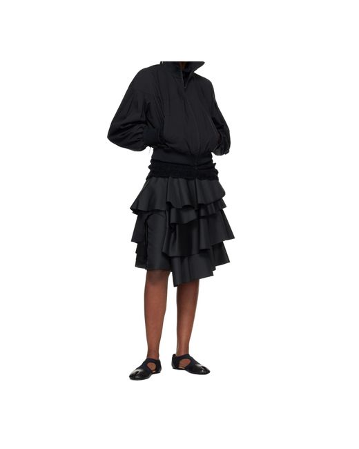 Comme des Garçons Black Ruffled Design Shorts