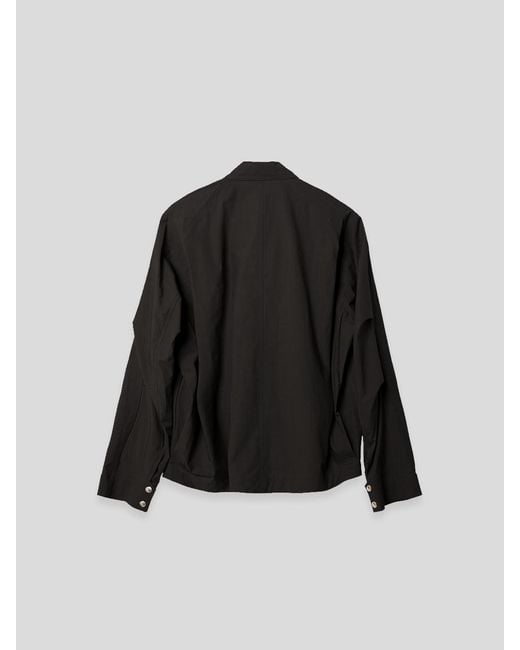 Sacai Black Button-Up High Neck Jacket for men