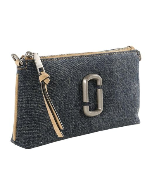 Marc Jacobs Black Logo Plaque Denim Shoulder Bag