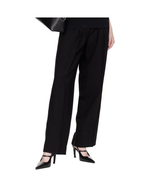Totême Black Naplak Stiletto Slingback Heels