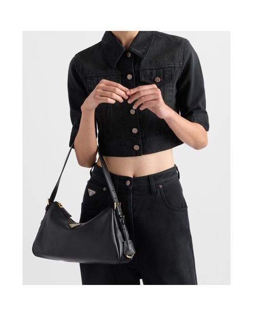 Prada Black Aimée Zipped Medium Shoulder Bag