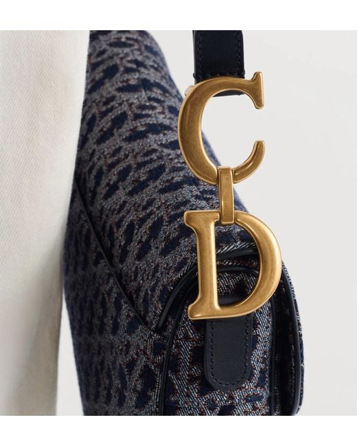Dior Blue Saddle Bag With Strap