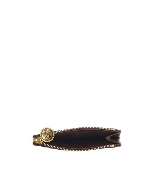 Etro Brown Arnica Paisley Printed Zipped Wallet