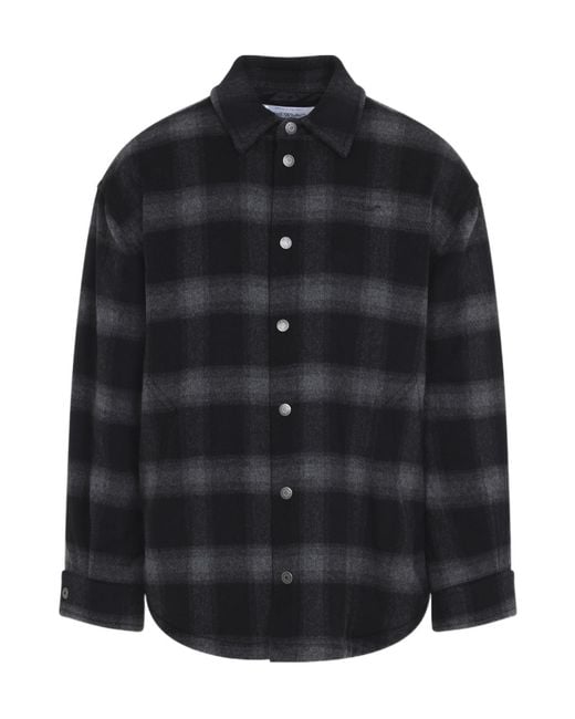 Off-White c/o Virgil Abloh Black Long-Sleeve Shirt Jacket for men