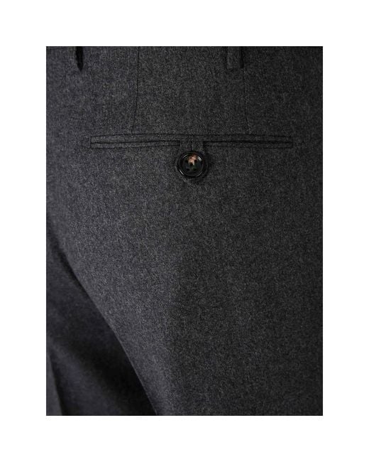 Berwich Blue Casual Trousers With Belt Loops for men