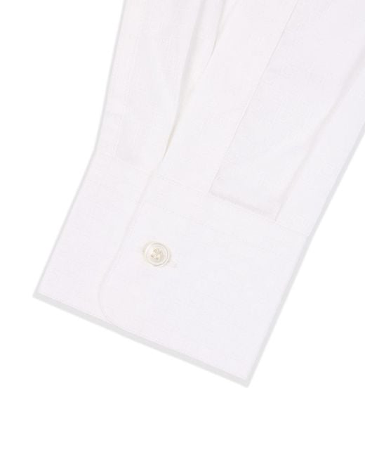 Ferragamo White Button Lapel Shirt for men