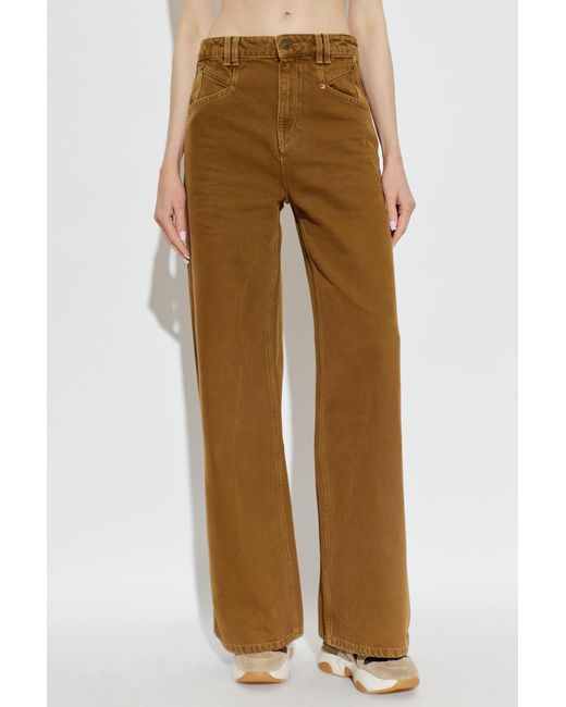 Isabel Marant Natural Belt Loop Jeans