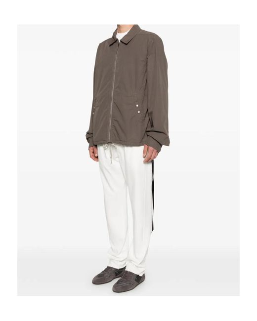 Rick Owens Brown Zip-Up Long Sleeved Jacket for men