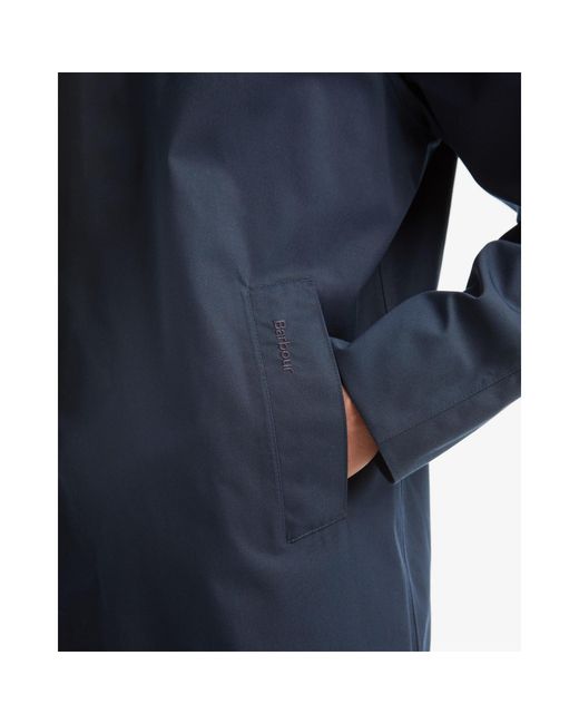 Barbour Blue Single-Breasted Mid-Length Utility Jacket for men