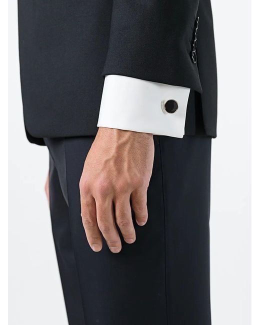Tateossian Black Tablet Ice Cufflinks for men