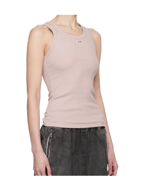 DIESEL Purple T-Anky-D Logo Embroidered Tank Top