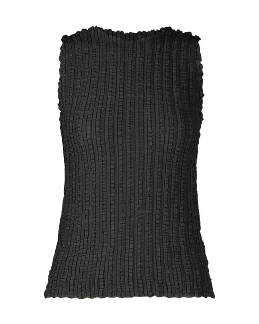 Issey Miyake Black Jellyfish Pleated Tank Top