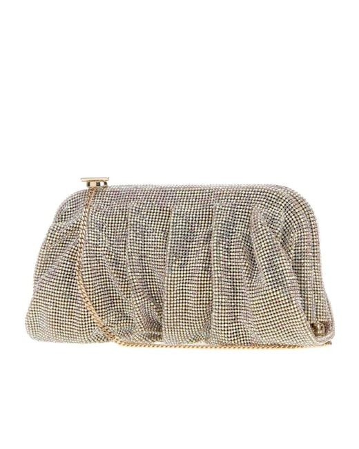 Benedetta Bruzziches Gray Venus Crystal-Embellished Clutch Bag