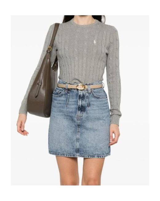 Polo Ralph Lauren Gray Cable-Knit Sweater