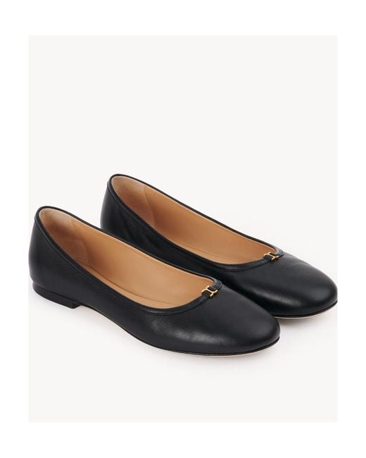 Chloé Black Chloé Marcie Round-Toe Ballet Flats