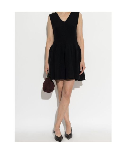 Lisa Yang Black Wrenley V-Neck Sleeveless Mini Dress