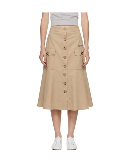 Marissa Chiara Natural Single-Breasted Skirt