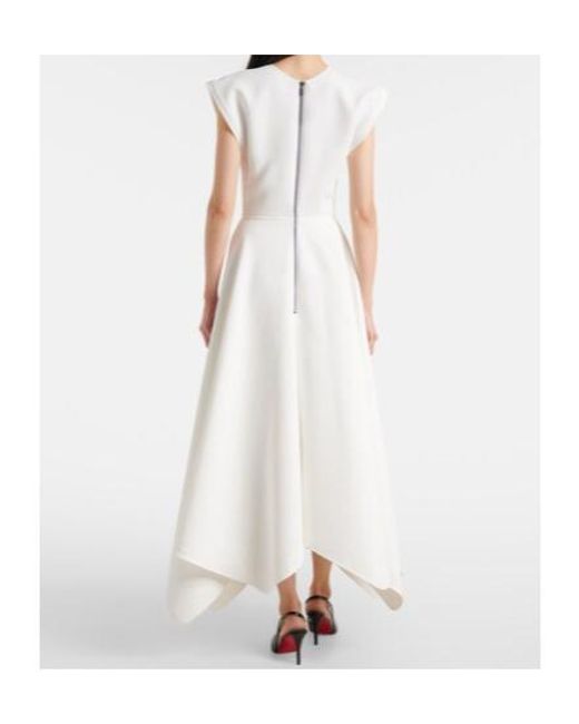 Maticevski White Empath Draped Midi Dress