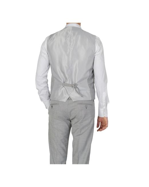 Antony Morato Gray Single-Breasted Vest for men