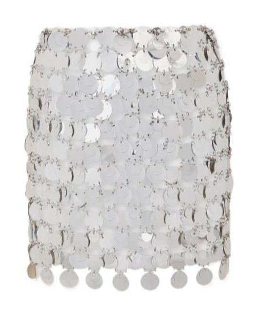 Rabanne Gray Rabanne Disc Mini Skirt