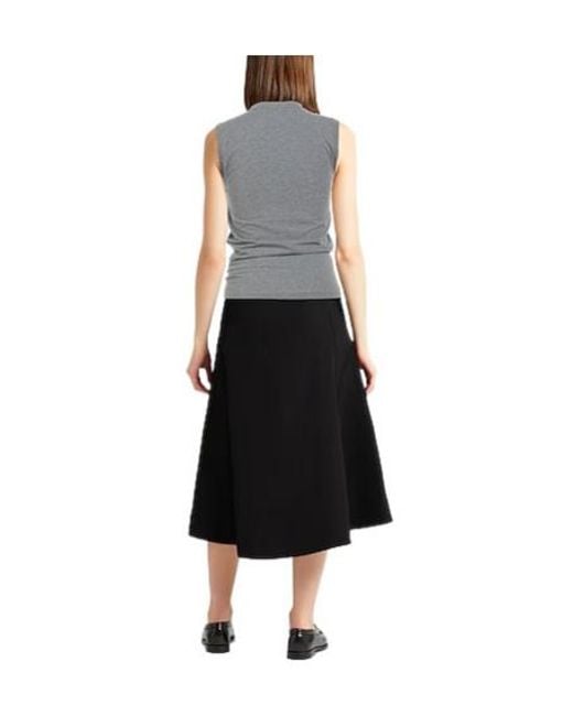 Brunello Cucinelli Gray Sleeveless V-Neck Top