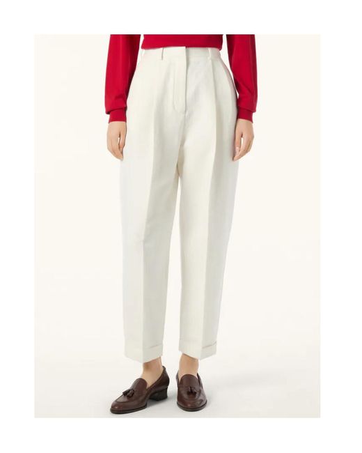 Loro Piana White Cale Trousers