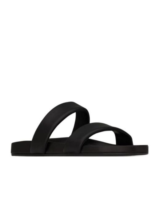 Saint Laurent Black Nichols Open Toe Slides for men