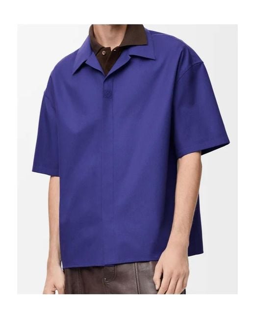 Loewe Purple Short Sleeve Shirt for men