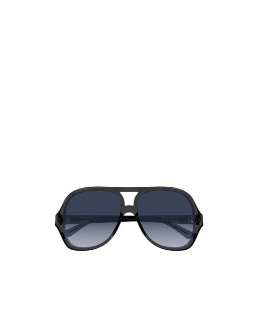 Chloé Blue Chloé Eyewear Pilot Frame Sunglasses