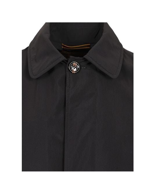 Moorer Black Vittor Ac Long Nylon Jacket for men