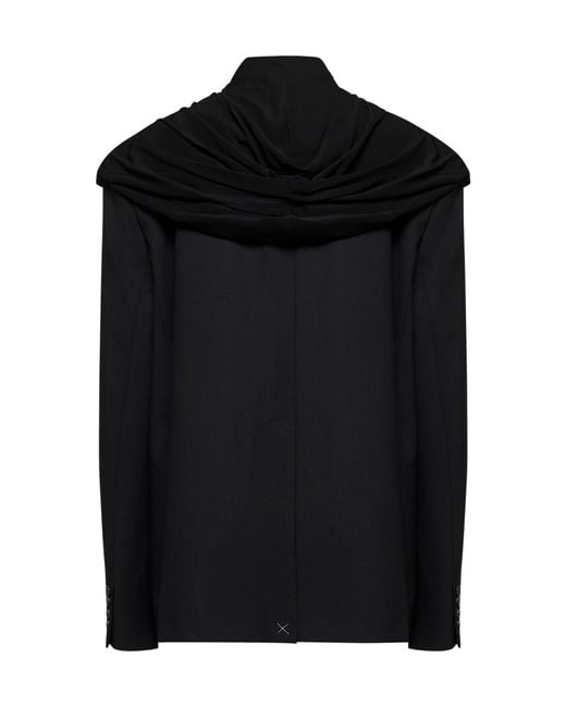 Y. Project Black Ruched Tailored Blazer