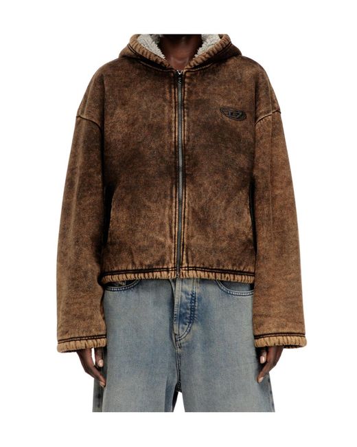 DIESEL Brown F-Ella Zip Jacket