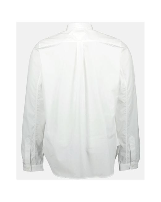 Prada White Long-Sleeved Button-Up Shirt for men