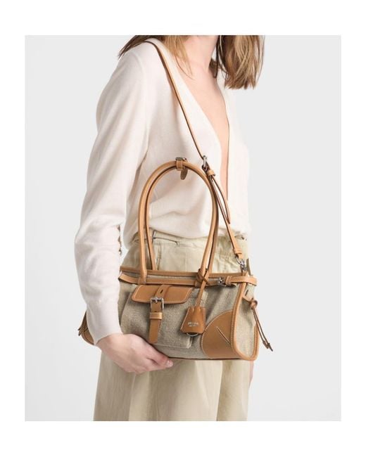 Prada Brown Bonnie Buckled Tote Bag